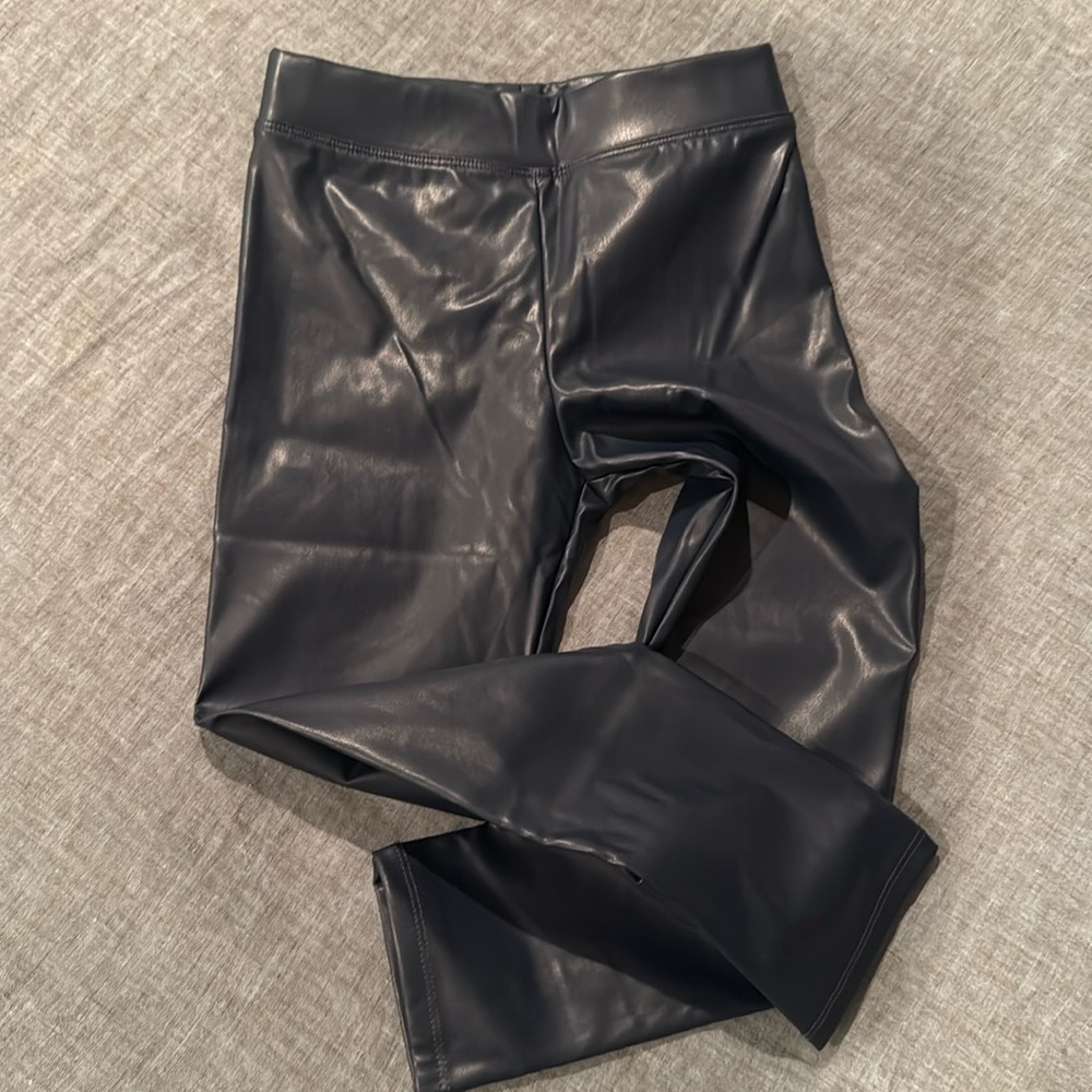 Jcrew crewcuts faux leather leggings size 7